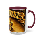 You Are Not Alone Christian Mug — Communion Cross & Bread Chalice Coffee Cup