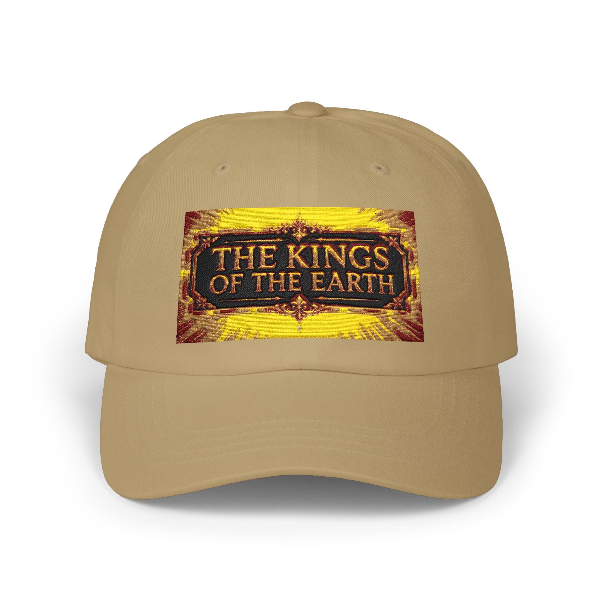 Classic Dad Cap - "The Kings of the Earth" Vintage Gold Patch Baseball Hat