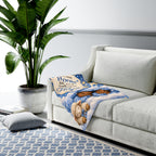 Baby Swaddle Blanket - "Welcome Home Baby Arrived, Something from Heaven" Moon & Stars Newborn Swaddle (Blue)