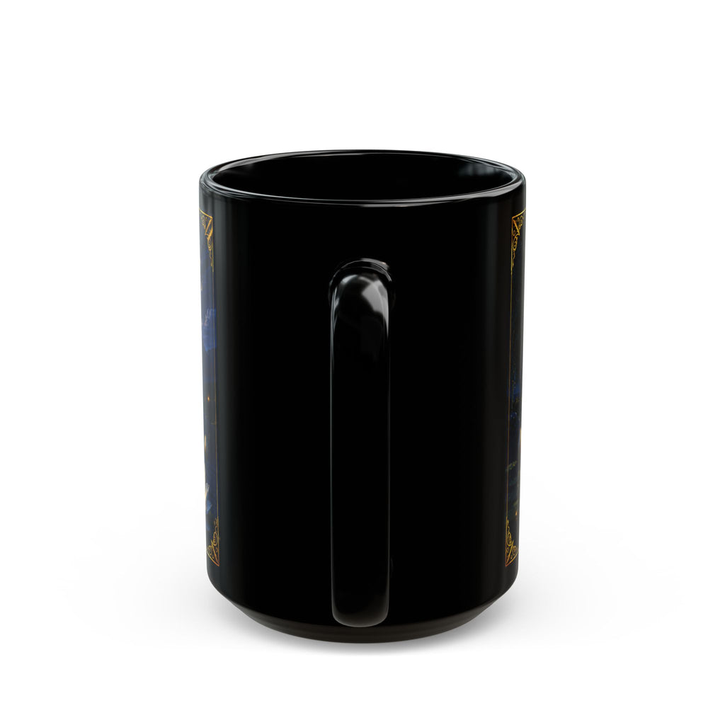Moonlit Lotus Mug — Serene Nightscape Coffee Cup