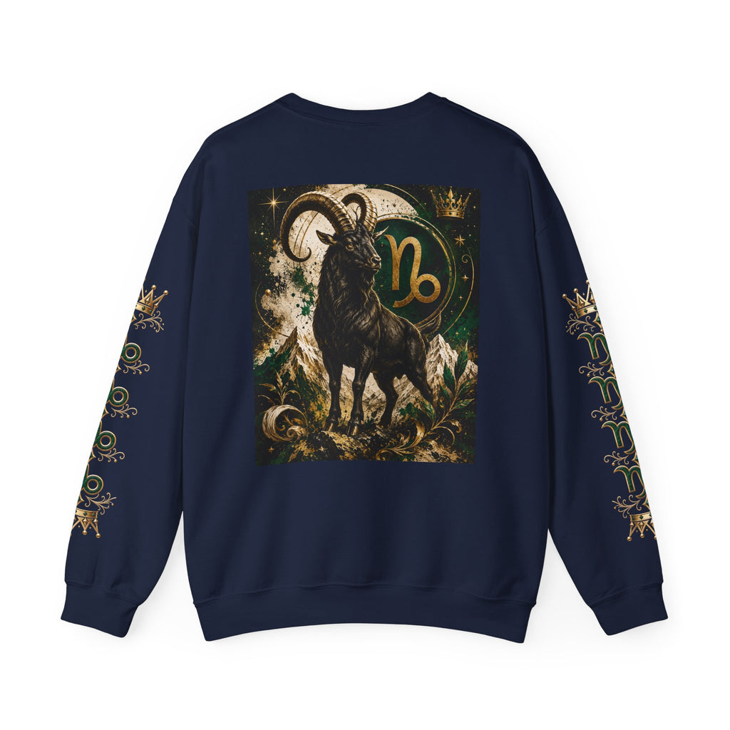 Capricorn Crewneck Sweatshirt — Zodiac Goat Graphic Pullover