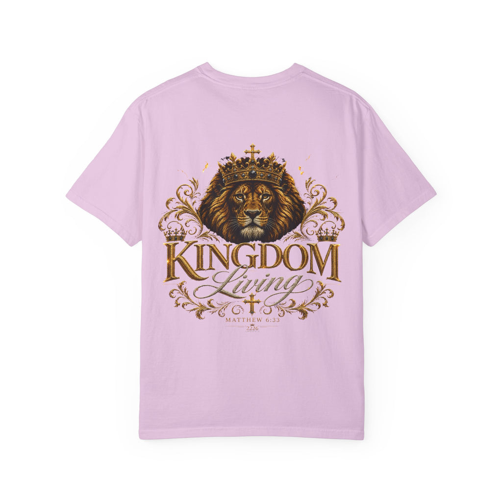 Kingdom Living Lion T-Shirt — Crowned Lion Christian Faith Tee