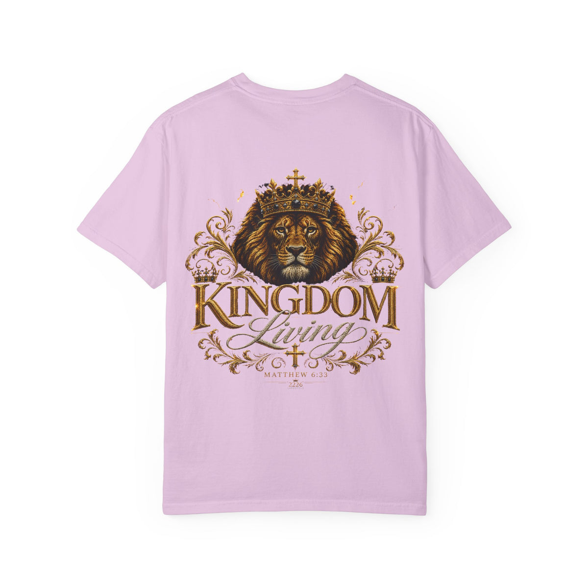 Kingdom Living Lion T-Shirt — Crowned Lion Christian Faith Tee