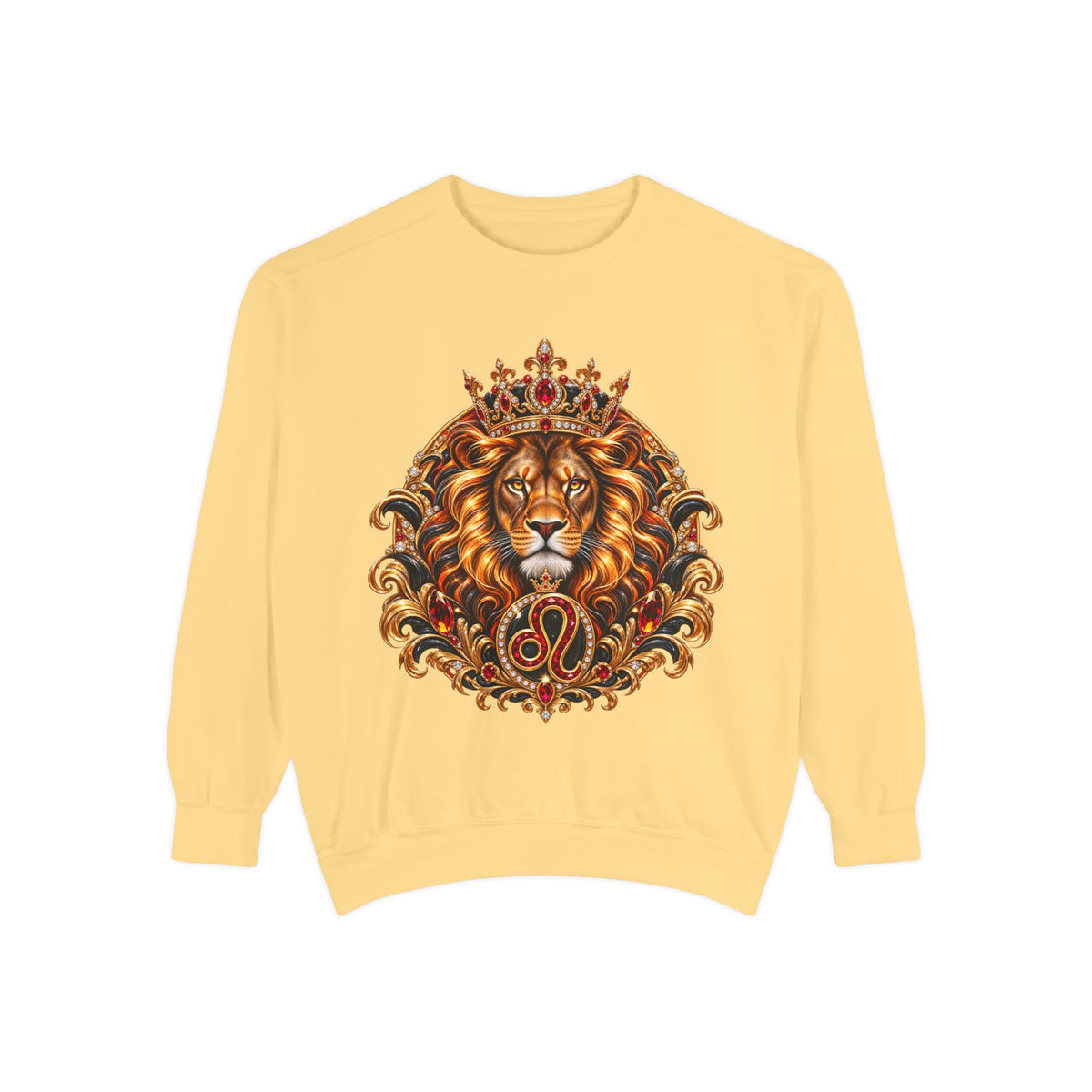 Leo Zodiac Lion Sweatshirt — Regal Astrology Graphic Crewneck