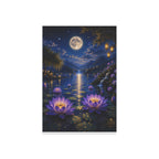 Moonlit Lotus Garden Flag — Decorative Outdoor Garden Banner