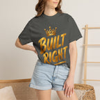 Built Right T-Shirt — Christian Faith Floral Cross Tee (She Is Built Different)
