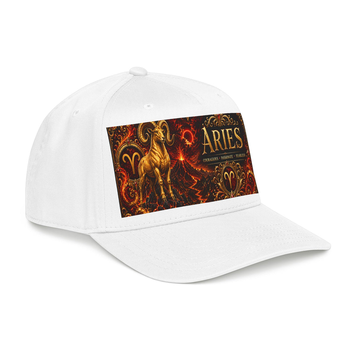 Aries Zodiac Baseball Cap — Ram Astrology Hat with 'Aries' Text
