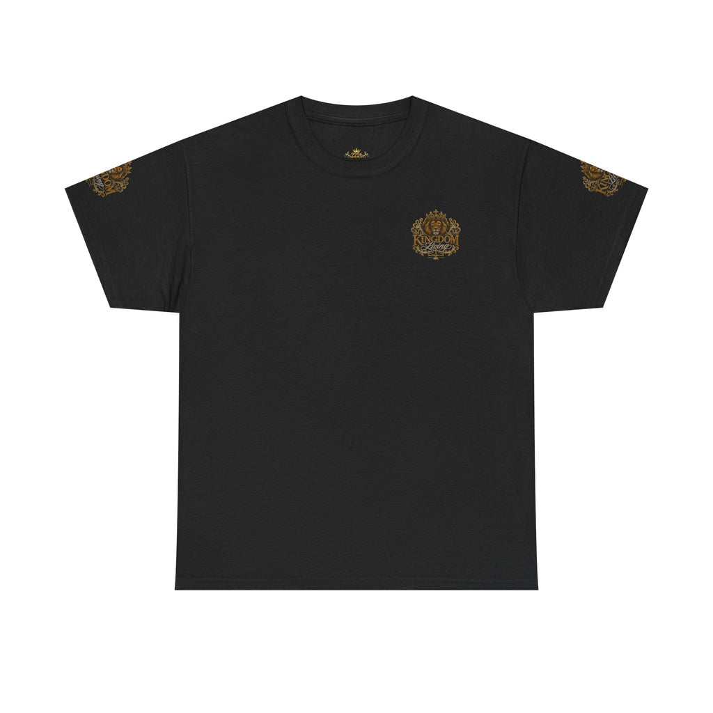Kingdom Living Lion Graphic Tee — Regal Christian Faith T-Shirt
