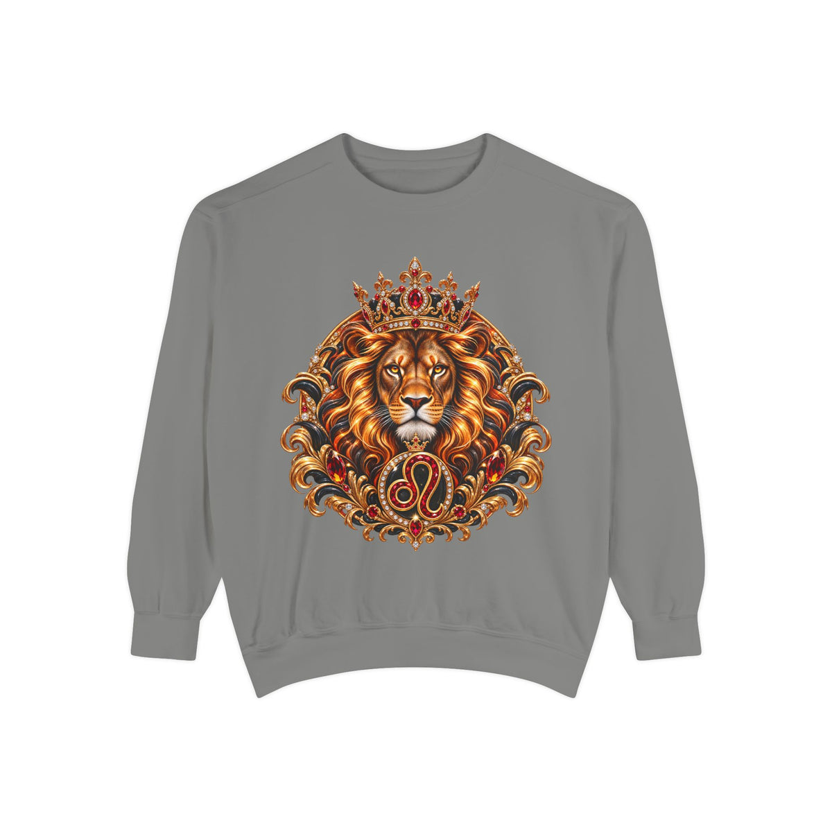 Leo Zodiac Lion Sweatshirt — Regal Astrology Graphic Crewneck