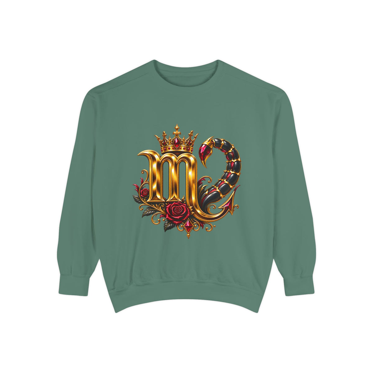 Scorpio Zodiac Sweatshirt — Regal Gold Scorpion Astrological Crewneck