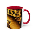 You Are Not Alone Christian Mug — Communion Cross & Bread Chalice Coffee Cup