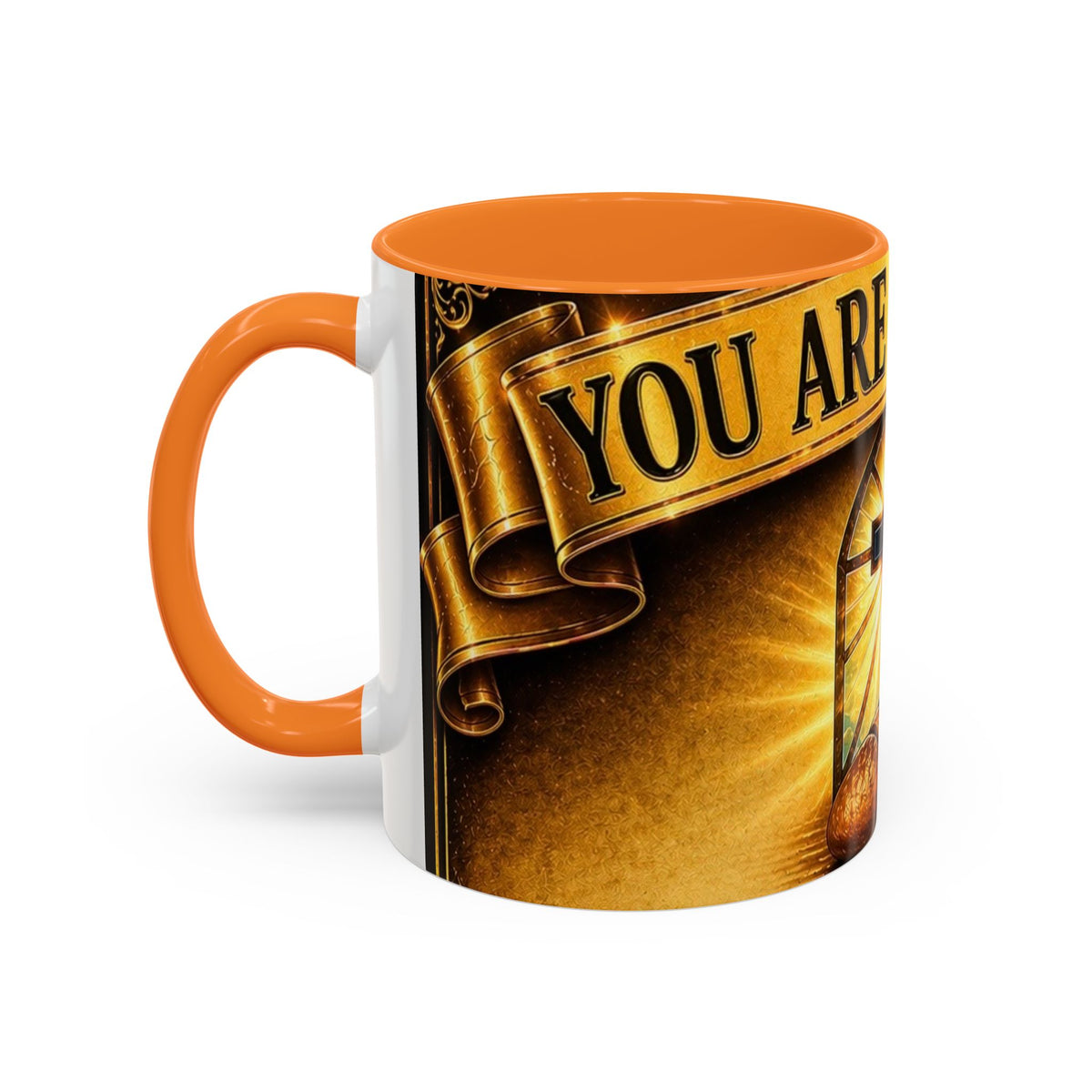 You Are Not Alone Christian Mug — Communion Cross & Bread Chalice Coffee Cup