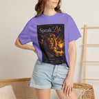 Kingdom Living Lion T-Shirt — "Speak Life" Christian Faith Graphic Tee