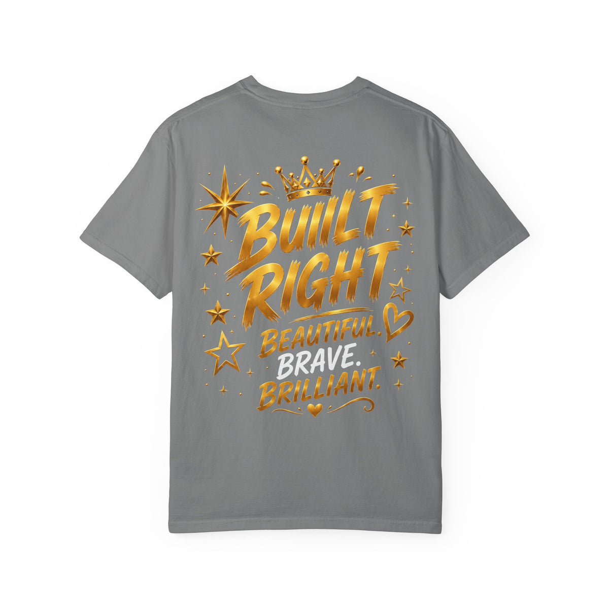 Built Different Christian Lion T-Shirt — "Built Right, Beautiful, Brilliant" Inspirational Faith Tee