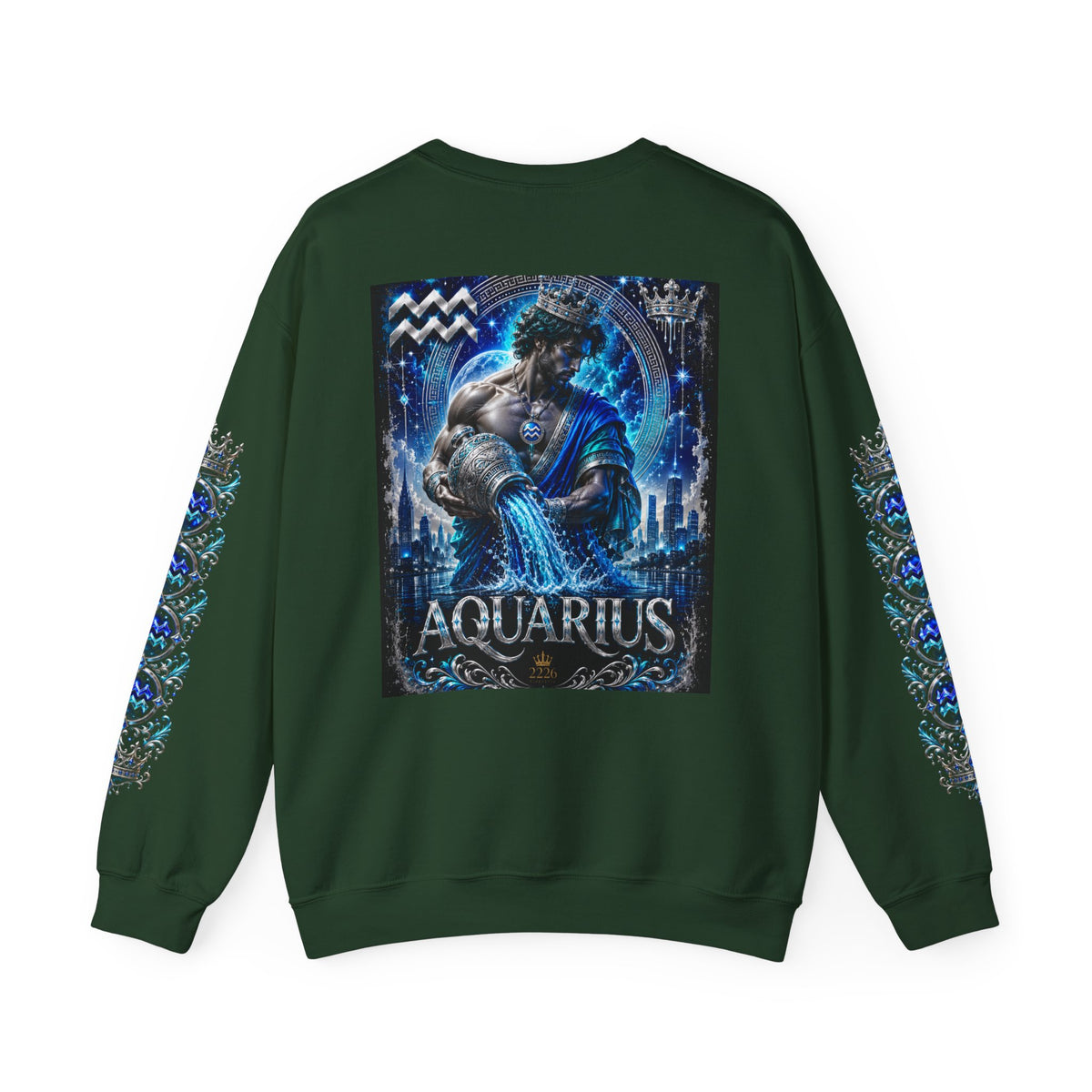 Aquarius Zodiac Sweatshirt — Astrology Water-Bearer Crewneck