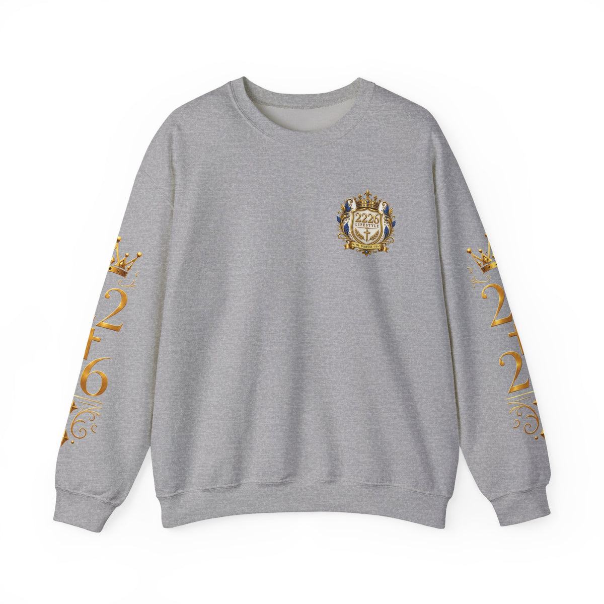 Lion & Cross Crewneck Sweatshirt — 2226 Psalm Christian Faith Pullover