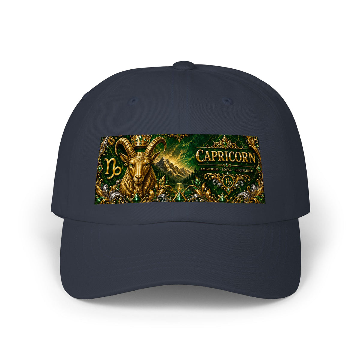 Capricorn Dad Hat — Zodiac Capricorn Goat Embroidered Baseball Cap