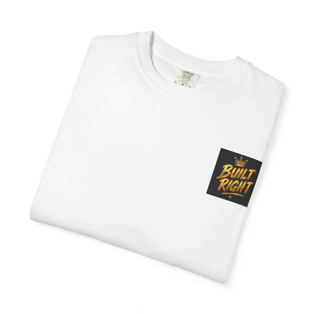 Walking with the King T-Shirt — 'Built Right' Lion Christian Faith Tee