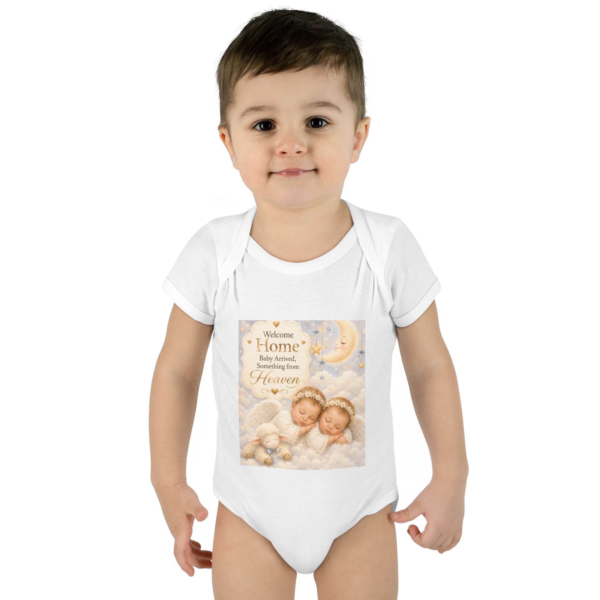 Baby Memorial Bodysuit - "Welcome Home Baby Angel" Infant Rib One-Piece