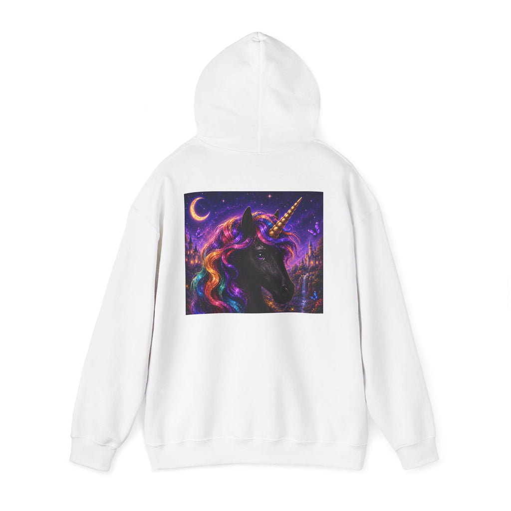 Unicorn Hoodie – Cosmic Rainbow Black Unicorn Pullover
