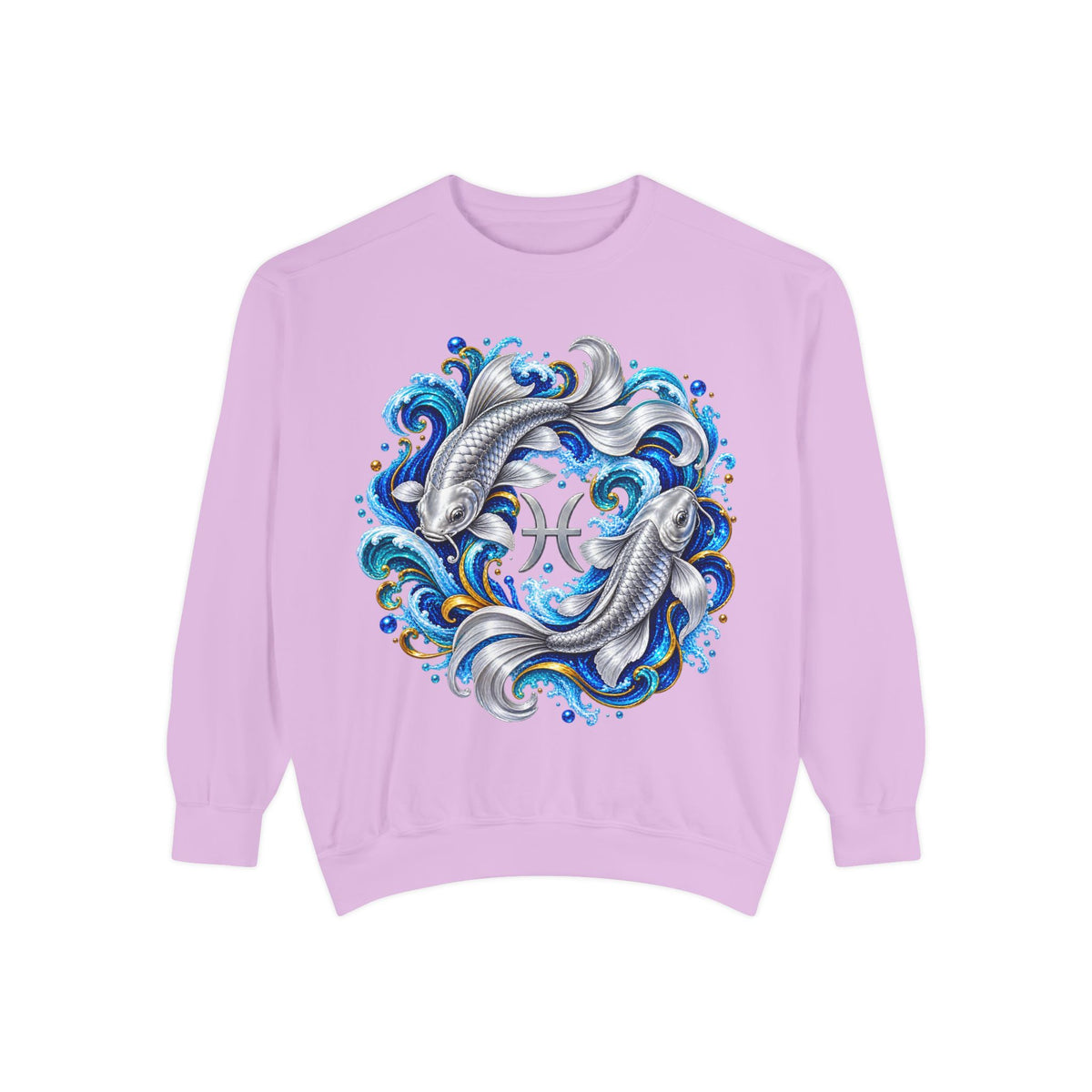 Pisces Zodiac Sweatshirt – Artistic Koi Fish Horoscope Pullover