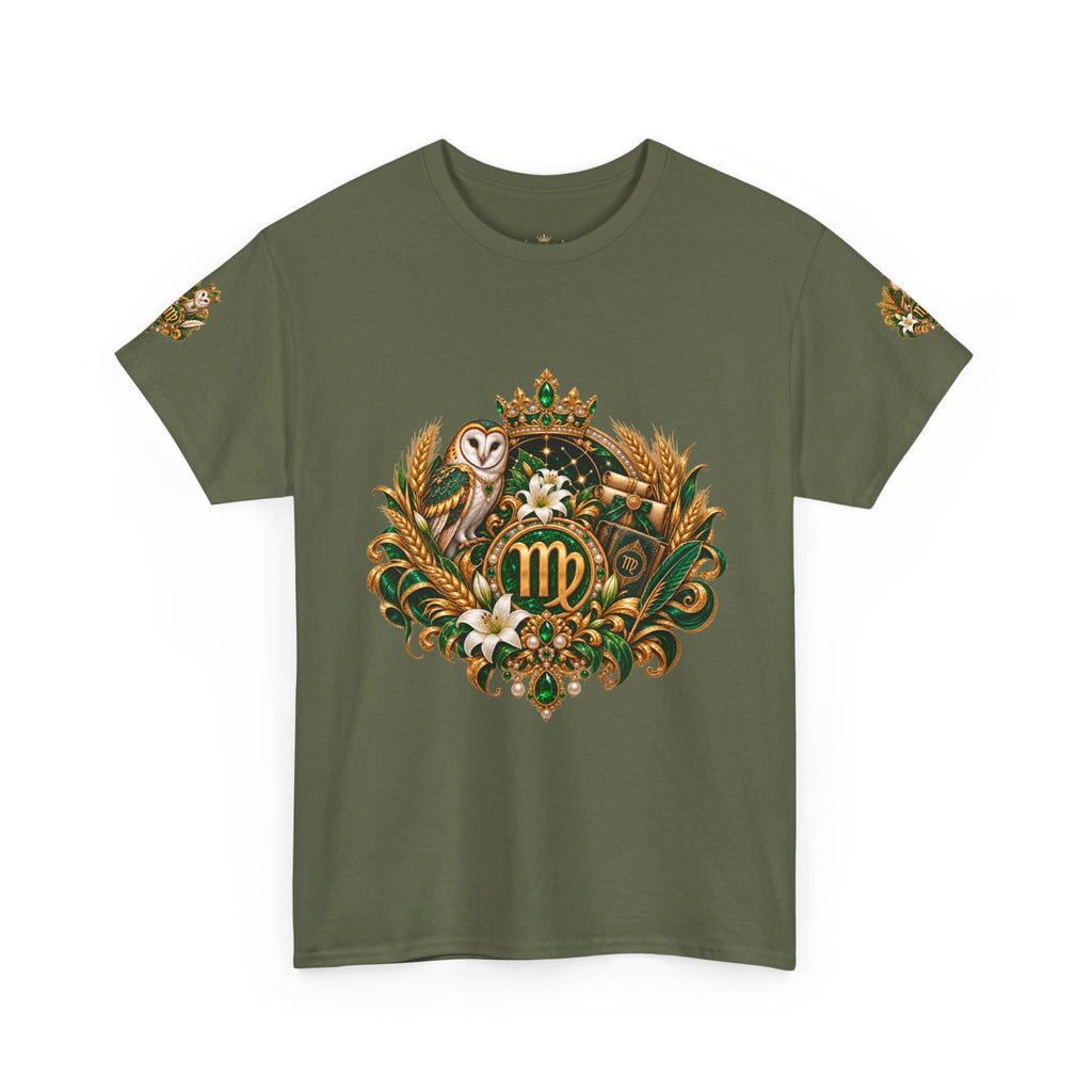 Virgo Zodiac Tee — Elegant Floral Virgo Astrology T-Shirt
