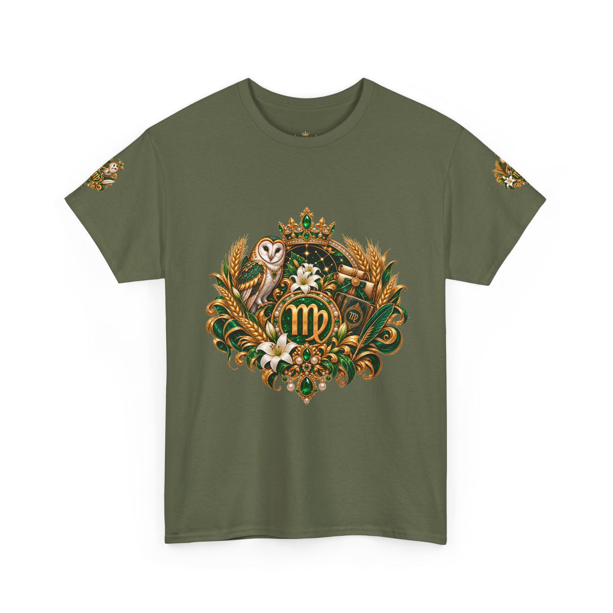 Virgo Zodiac Tee — Elegant Floral Virgo Astrology T-Shirt
