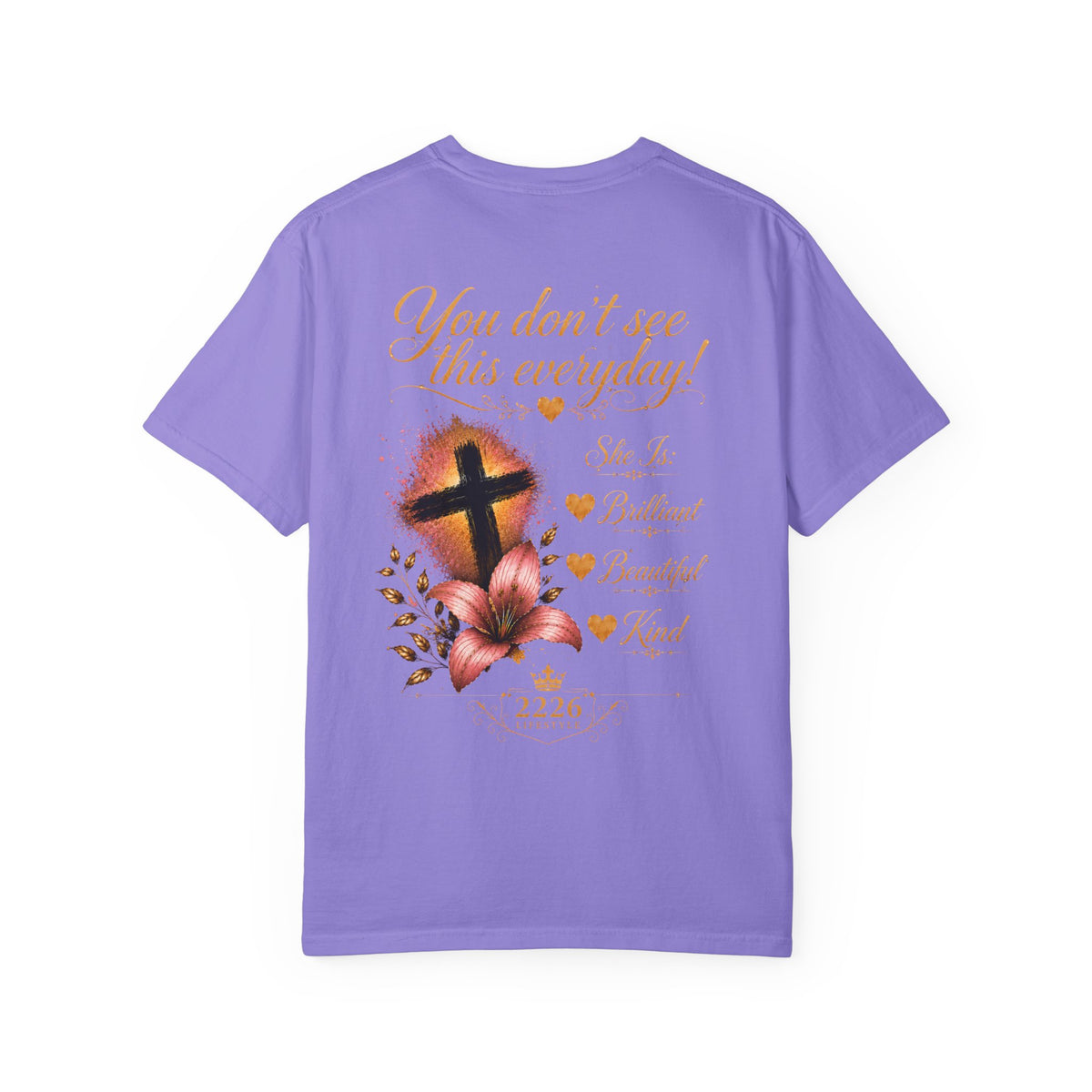 Christian Cross Floral T-Shirt — “You Don’t See This Everyday” Inspirational Tee