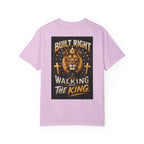 Walking with the King T-Shirt — Built Right Lion Christian Faith Tee