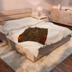 Regal Autumn Crest Velveteen Plush Blanket