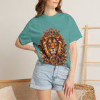 Leo Zodiac Lion T-Shirt — Regal Crowned Lion Astrology Tee