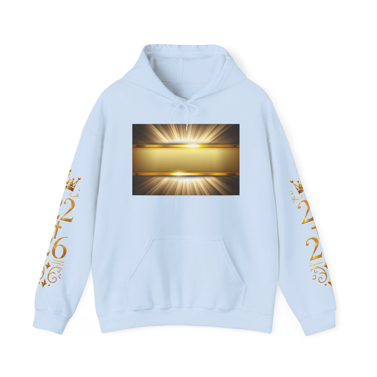 Harvest of the Earth Hoodie — Gold Crest Back Print with 2•26 Sleeve Design