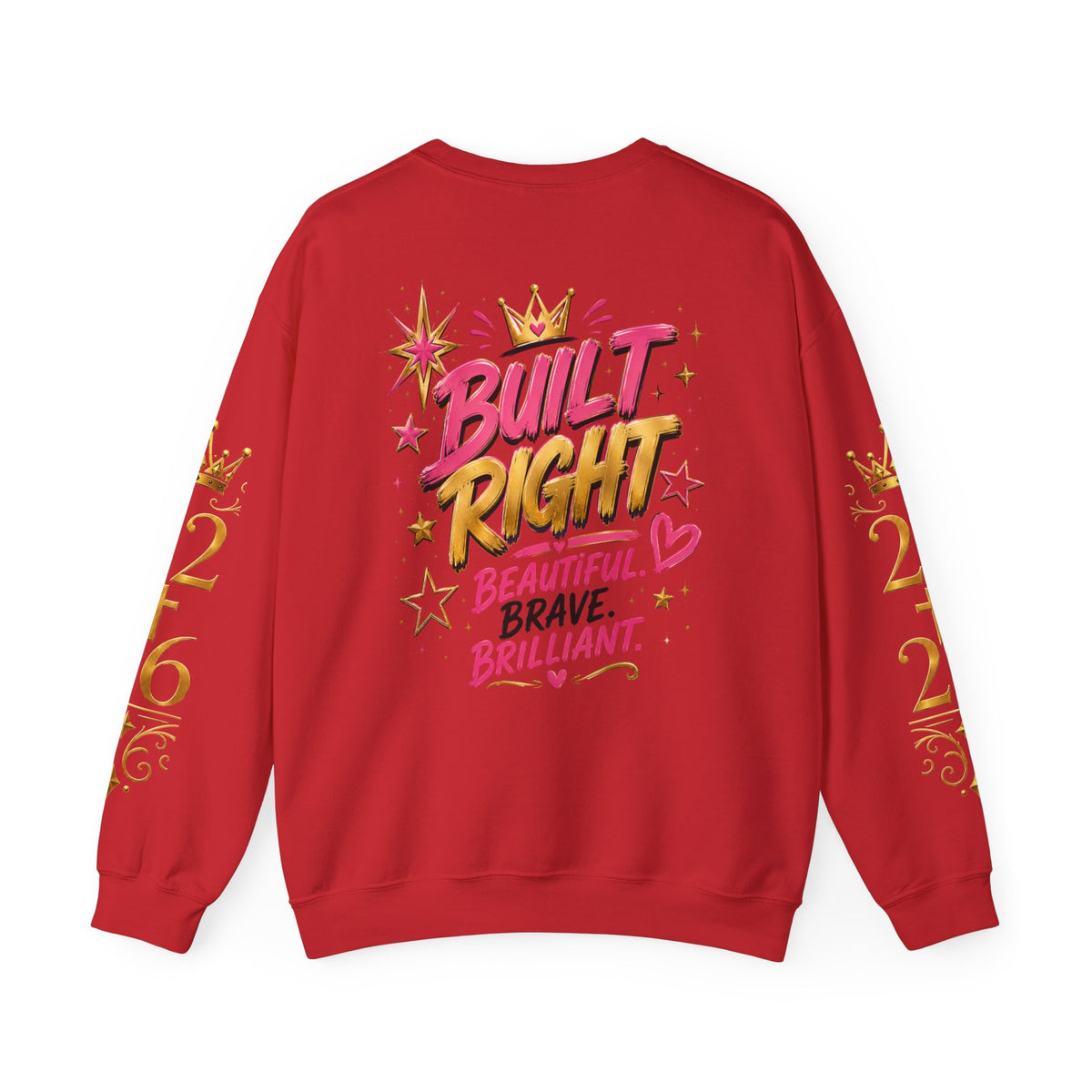 Crewneck Sweatshirt — "I'm Not Perfect but I'm Limited Edition" / Built Right Graphic