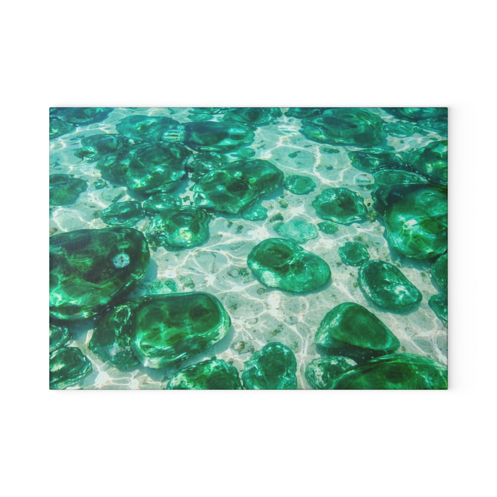 Glass Cutting Board – Sea Glass & Sunlit Water Kitchen Cutting Board