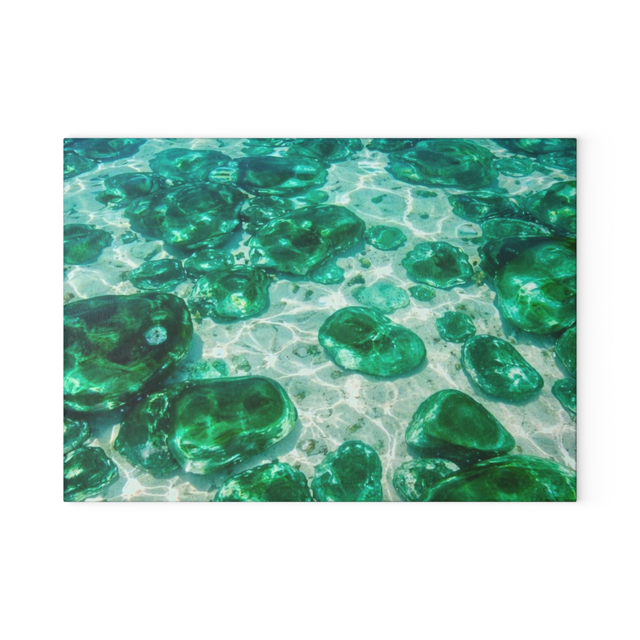 Glass Cutting Board – Sea Glass & Sunlit Water Kitchen Cutting Board