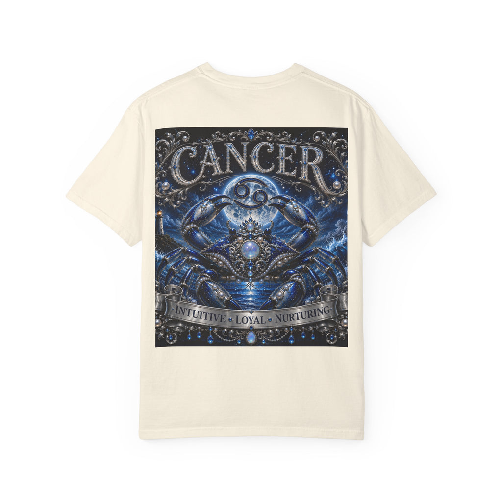 Cancer Zodiac T-Shirt — Blue Crab Astrology Tee (Intuitive, Loyal, Nurturing)