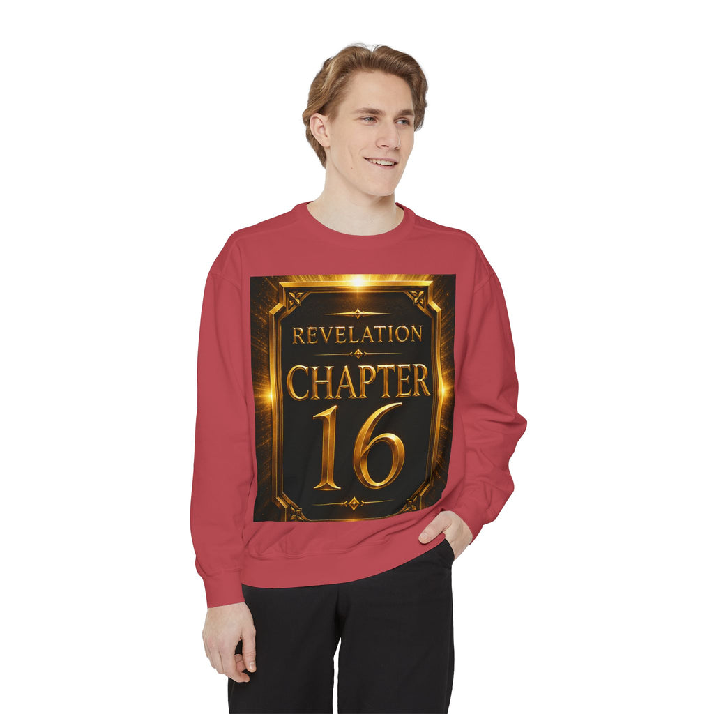 Revelation Chapter 16 Sweatshirt — "Judgment Begins" Apocalyptic Graphic