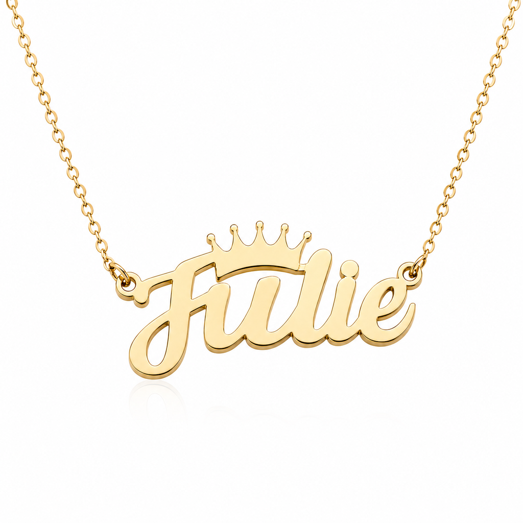 Name Necklace With Crown