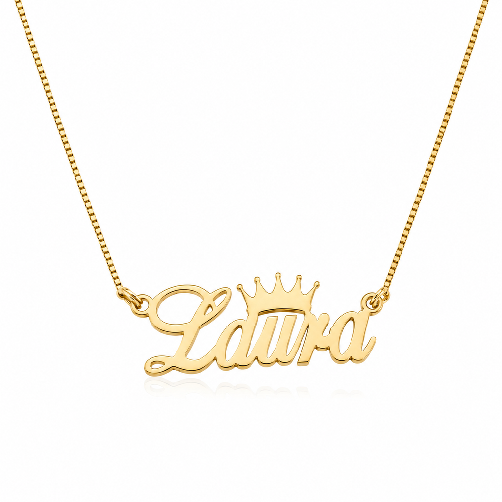 Name Necklace With Crown
