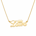 Name Necklace With Crown