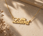 Name Necklace With Crown