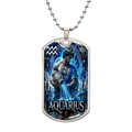 Aquarius Zodiac Sign Luxury Dog Tag