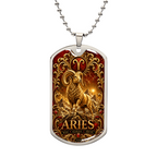 Aries Zodiac Luxury Dog Tag