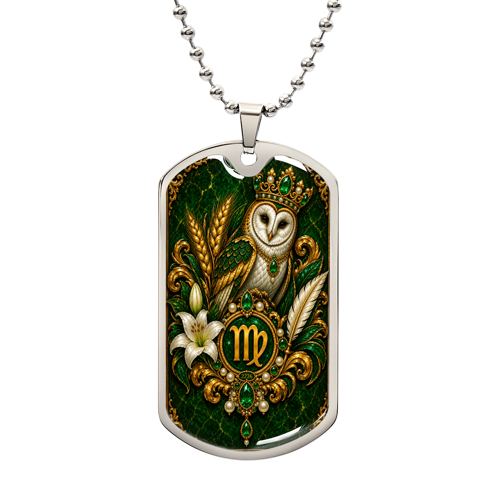 Virgo Zodiac Luxury Dog Tag