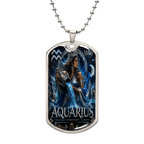 Aquarius Zodiac Sign Luxury Dog Tag