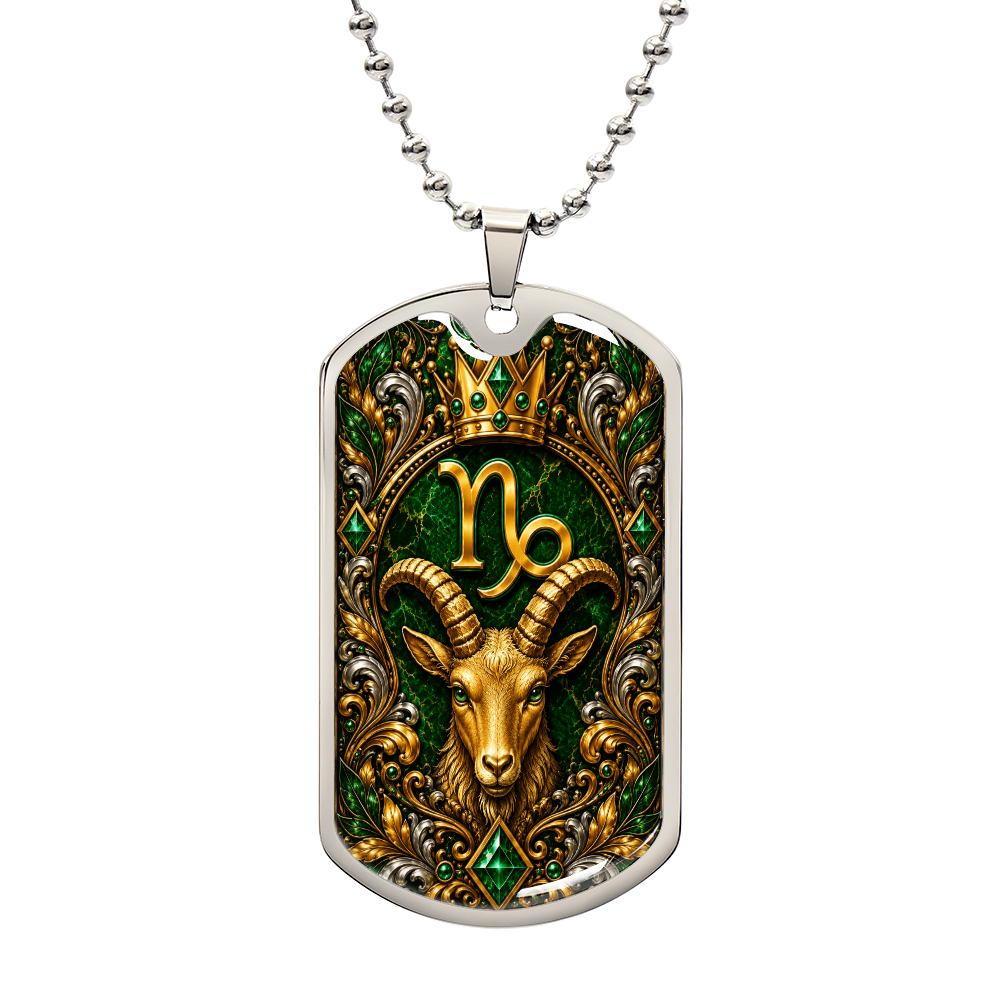 Capricorn Zodiac Luxury Dog Tag