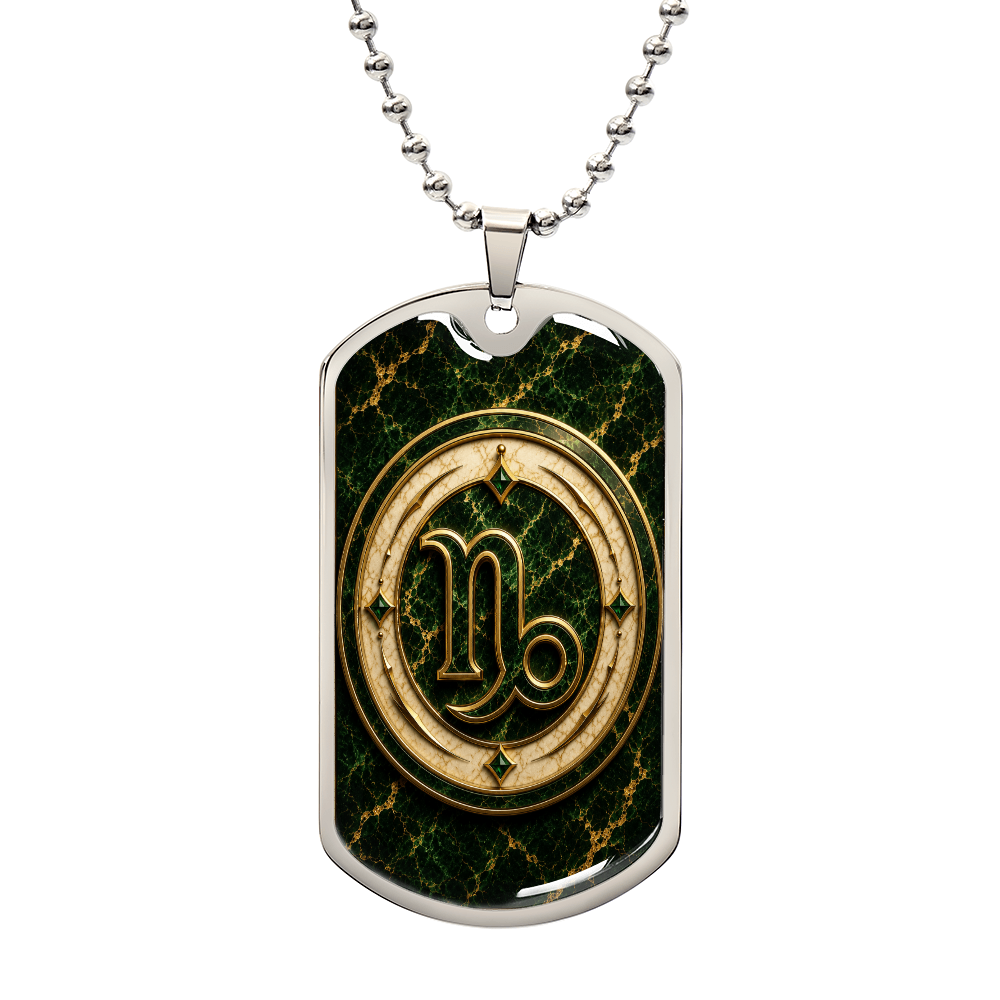 Capricorn Zodiac Luxury Dog Tag