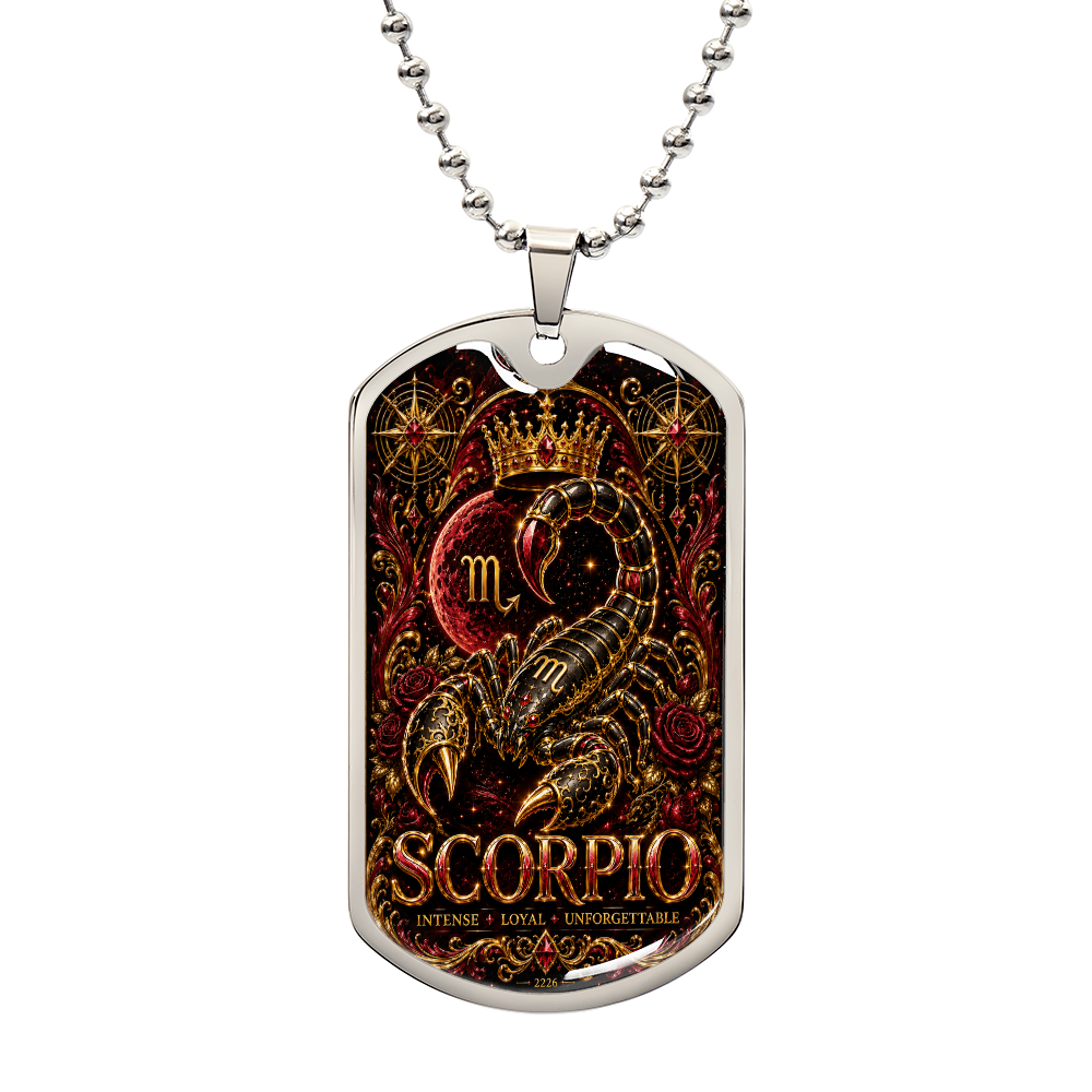 Scorpion Zodiac Luxury Dog Tag