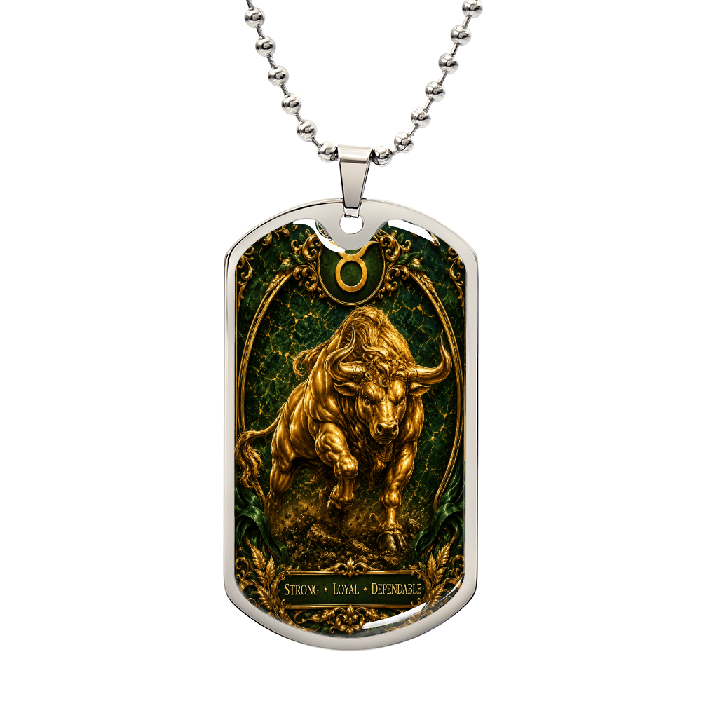 Taurus Zodiac Luxury Dog Tag