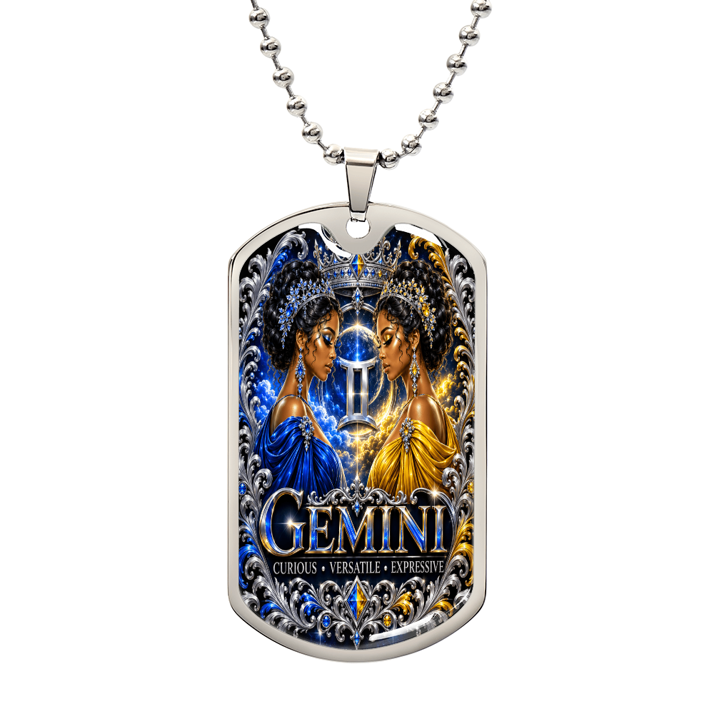 Gemini Twins Zodiac Dog Tag